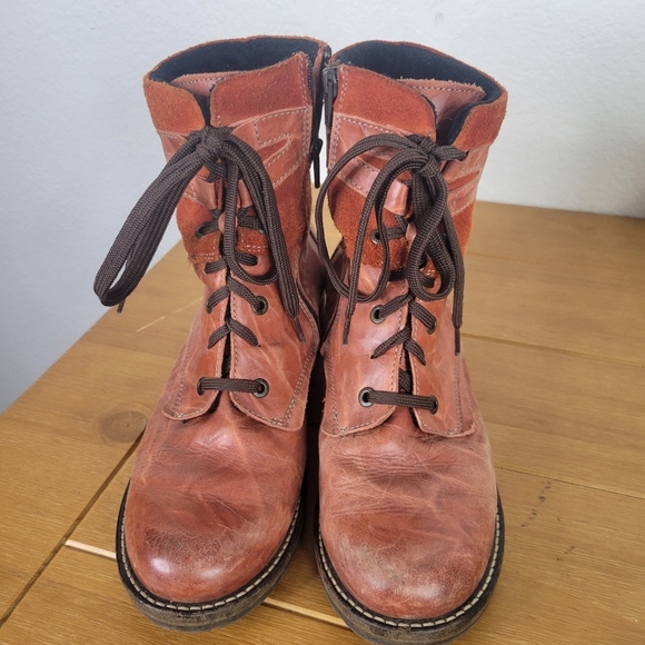 Dromedaris Kara red leather conbat Boots - Picture 4 of 8